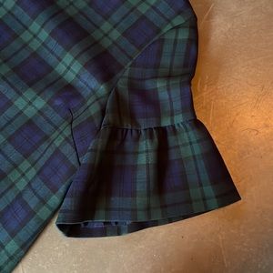 Vineyard Vines Deep Bay green/navy plaid fully lined dress. NWT